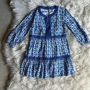 Vineyard Vines Hydrangea Geo Tiered Dress